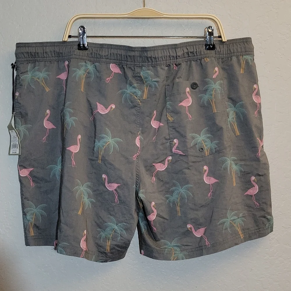 Flamingo Graphic Swim Trunks XXL